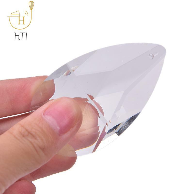 1Pc lampadario trasparente cristalli di vetro lampada Multi sfaccettato perline pendenti trasparenti pendenti 38mm/50mm/63mm/76mm