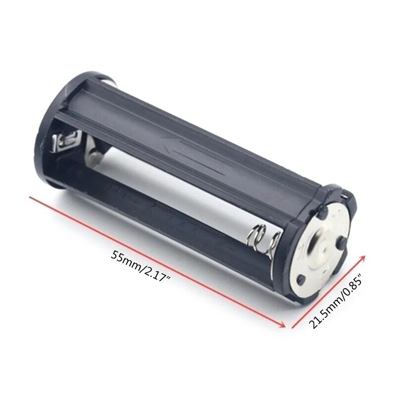 Adaptador caixa plástica cilíndrica preta do tubo da bateria do AAA do suporte da bateria para