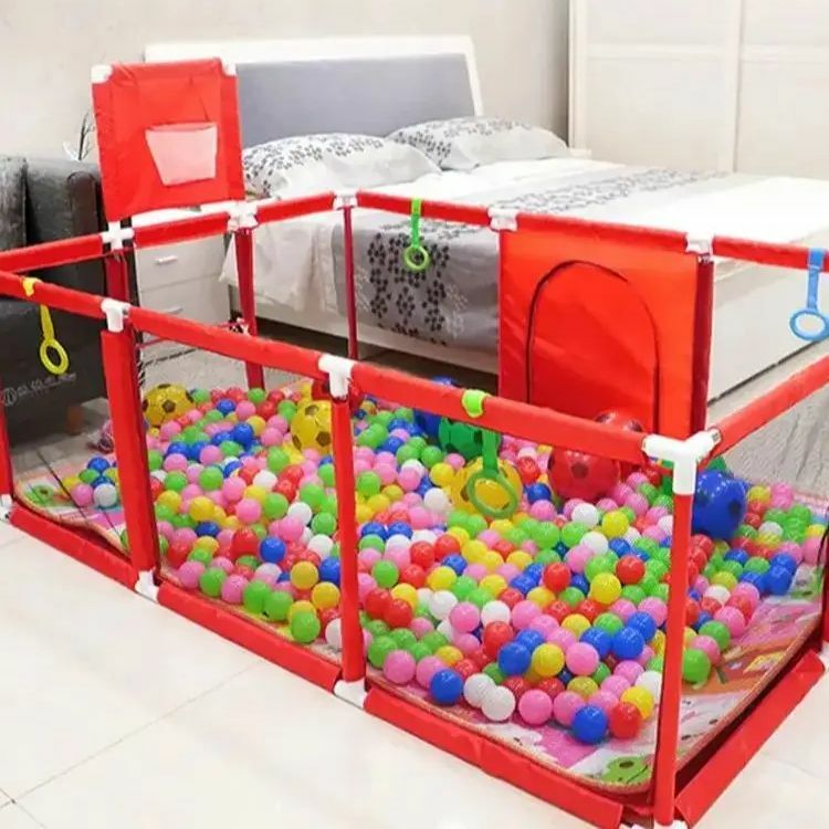 Imbaby playpen สำหรับเด็กหลายรูปแบบ kolam renang Bayi ลูกบอล Pagar tempat tidur ในร่มบาสเก็ตบอลและลานเล่นฟุตบอล
