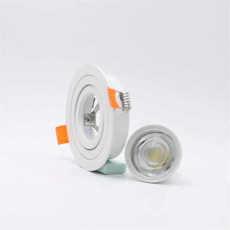 Factory Round Downlight Low Price White Aluminum Lamp Body Indoor GU10 MR16 Bulb Spot Holder