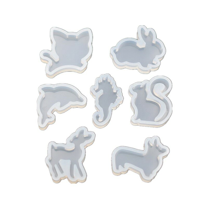 SNASAN Silicone Mold For Jewelry Cute Animals Cat Rabbit Deer Horse Silicone Mould Handmade Tool Epoxy Resin Casting Molds