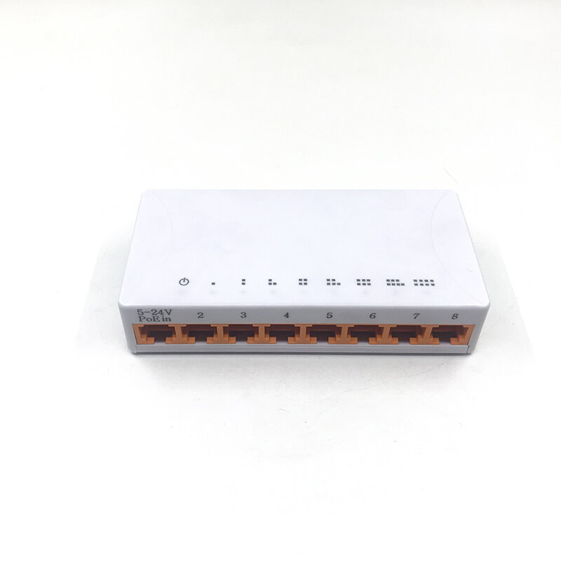 AT 1PCS 100Mbps 8 Ports Mini Fast Ethernet LAN RJ45 Network Switch Switcher Hub VLAN Support HOT SALE
