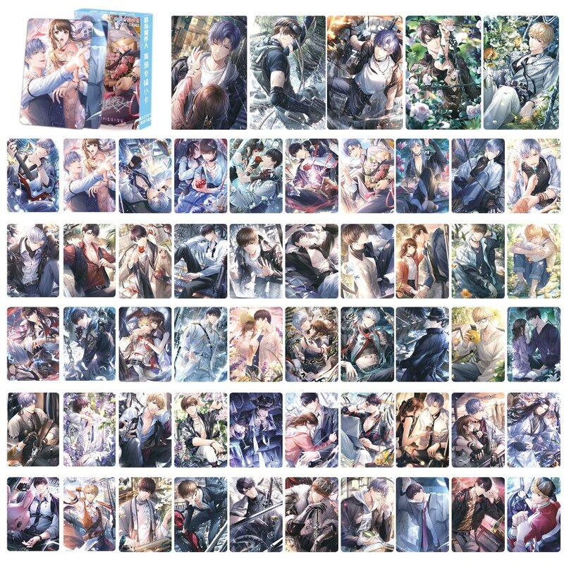 55pcs Anime Love and The Producer Lomo Card Cute EVOL X LOVE Hd Gavin Lucien Kilo Victor Photo Know Postcard Fans Collect Gifts
