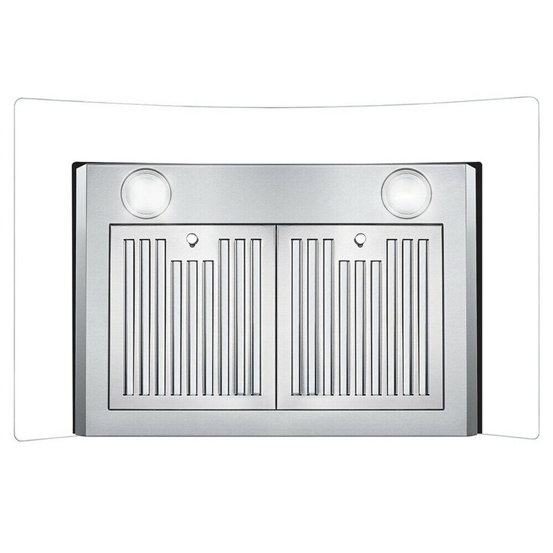 ปุ่มสัมผัสกระจก700 CFM 30นิ้วพร้อมไฟ LED ที่ครอบ USGD1875B สเตนเลสสตีลสำหรับห้องครัว