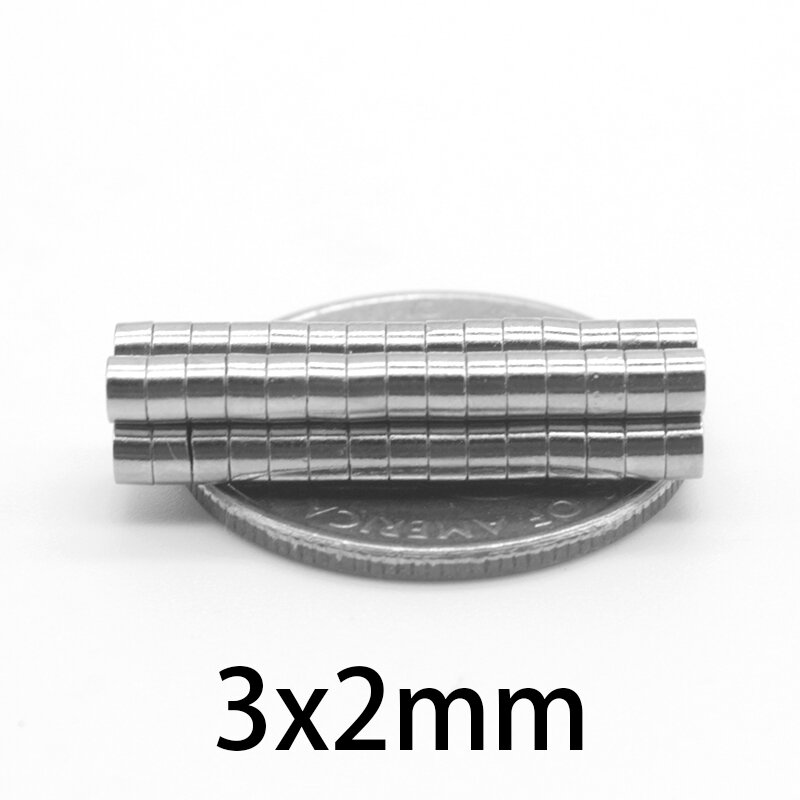 100/200/500/1000/2000/5000 Buah 3X2 Magnet Pencarian Disk Kecil Magnet Bulat Kecil 3X2Mm Magnet Permanen Neodymium Kuat 3*2 Mm
