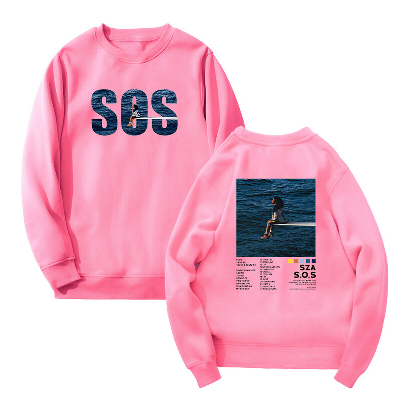 SZA Merch 2023 New Music Album SOS Crewneck Long Sleeve Streetwear Men Women Sweatshirt Fashion Clothes