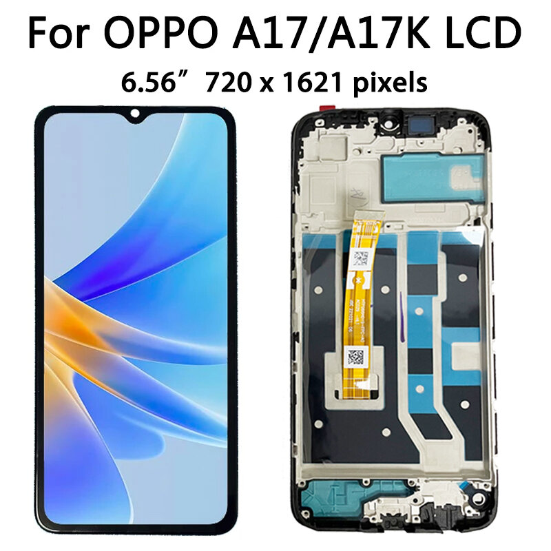 6.52 "Asli untuk Oppo A17 CPH2477 Penggantian Layar, untuk Oppo A17 Tampilan Lcd Perakitan Layar Sentuh Digital