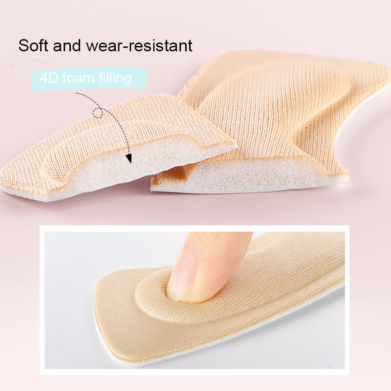 Parche de plantillas para el talón, almohadillas antidesgaste para el cuidado de los pies, pegatina adhesiva para el talón, plantilla de inserción para zapatos, 1 par