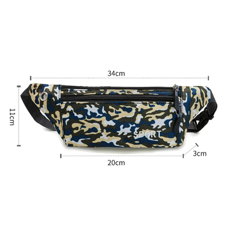 Riñonera de nailon impermeable, bolso de pecho multifuncional, bolso de viaje, versión Unisex
