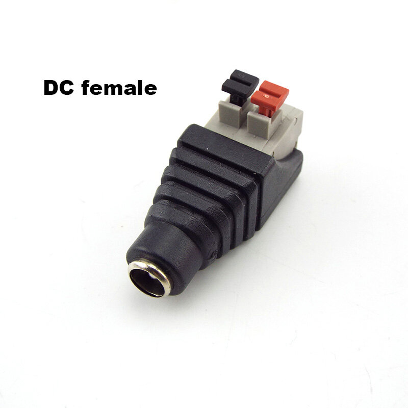 5 sztuk Famale męskie złącze adaptera wtyczka zasilania DC 5.5mm x 2.1mm dla taśmy LED złącze kamery CCTV