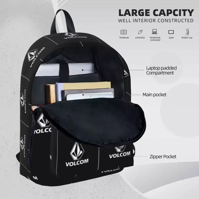 Best Volcom Series Logo zaini borsa per libri per studenti borsa a tracolla zaino per Laptop zaino da viaggio di moda borsa da scuola per bambini