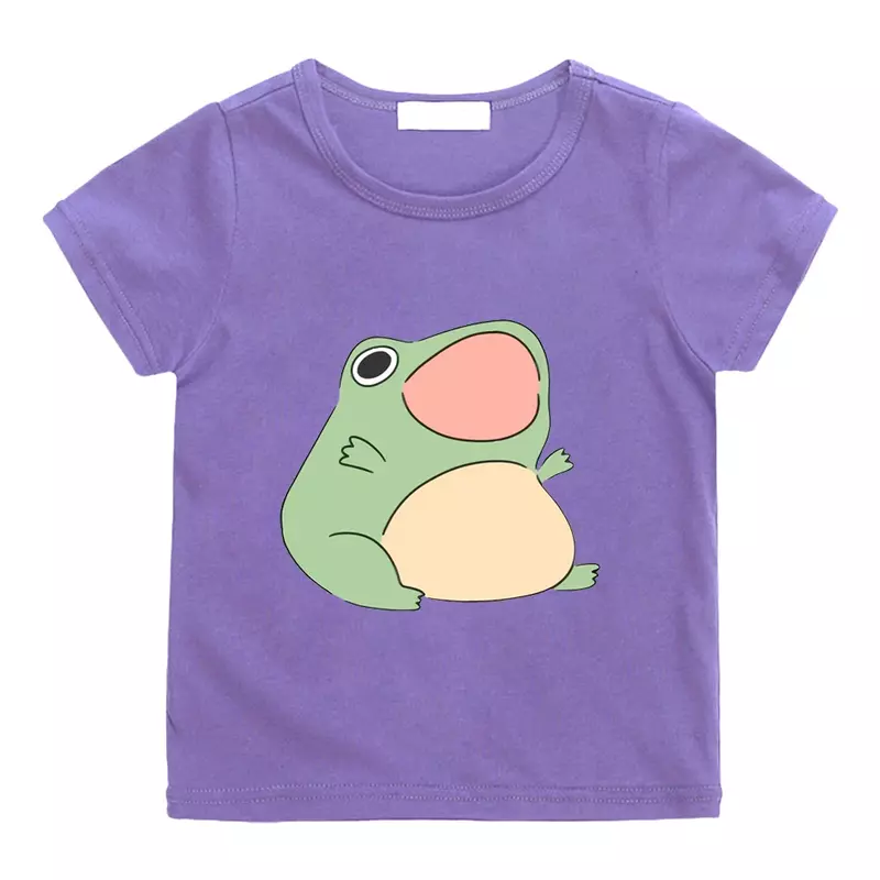 Süße Frosch T-Shirts für Jungen kawaii Kinder T-Shirt Kinder Kurzarm 100% Baumwolle Tops Sommer T-Shirt lässig Jungen Grafik T-Shirts