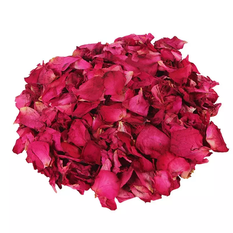 Pétalas de rosas secas para massageador corporal, flor natural, flor seca, spa, chuveiro de clareamento, banho, aliviar perfumado, 1 pacote