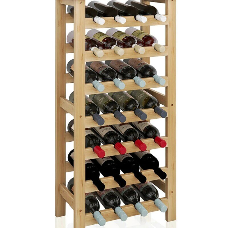Vertical red wine shelves, light luxury, simple style, home red wine, Nanzhu wine collection