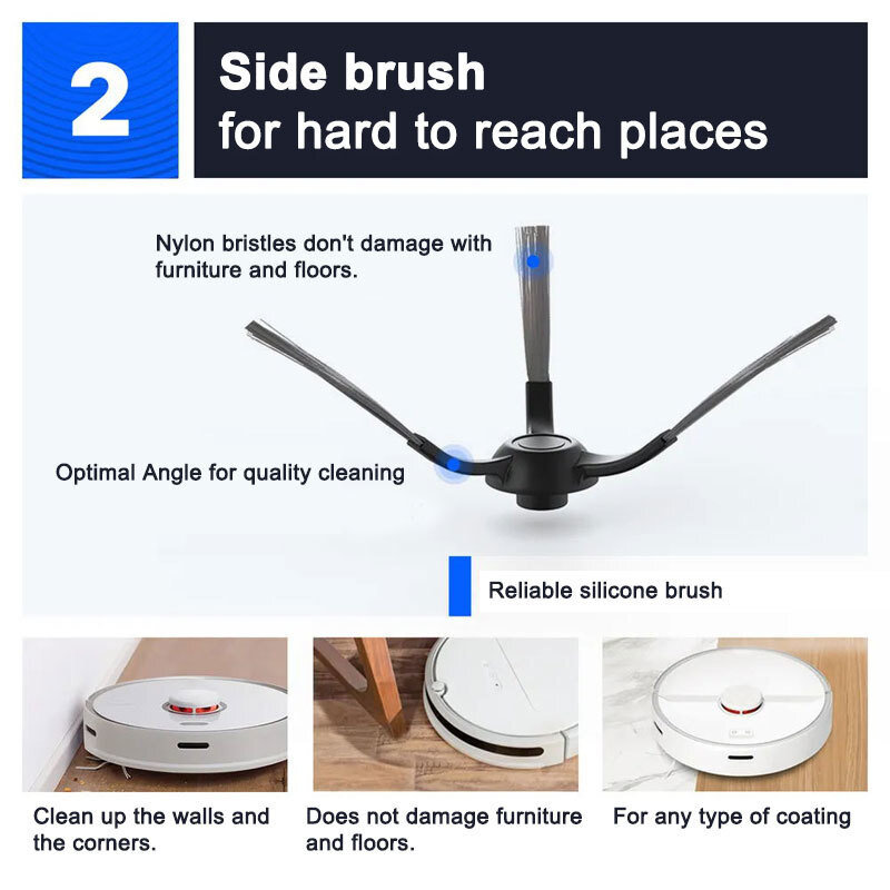 Per Xiaomi Robot Vacuum S10, accessori S12 spazzole B106GL accessori per aspirapolvere filtro Hepa Mop Cloth spazzola laterale principale
