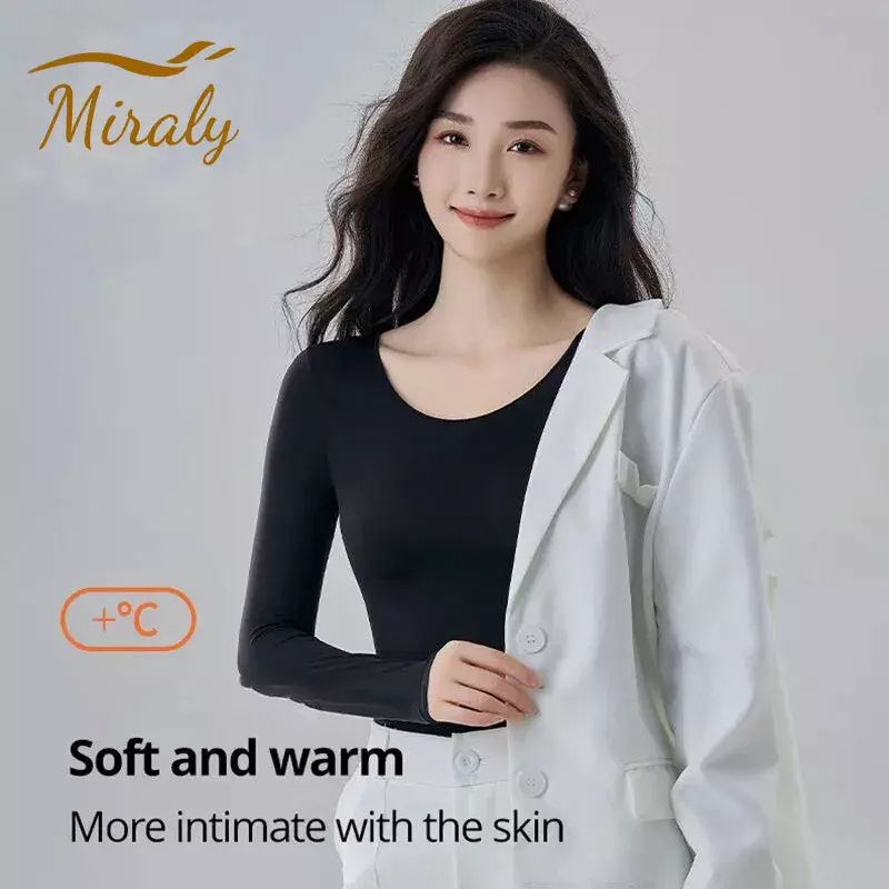 Long Set Highly Elastic Autumn Underwear Top Pieces Women 2 Bottoming Long Winter Seamless Warm Set Thermal Sleeve Johns Thermal