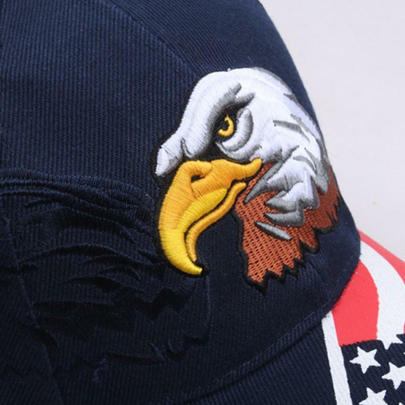 Flaga czapki baseballowe męski orzeł i flaga kaczka języczek regulowane damskie czapki golfowe baseballowe na zewnątrz czapki sportowe Unisex słońce