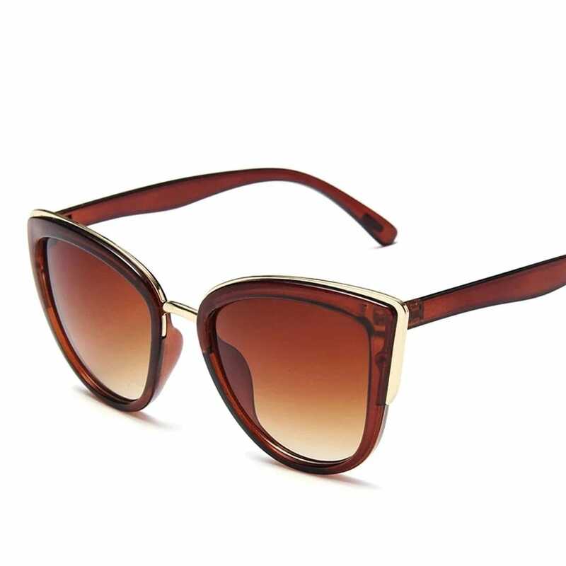 MUSELIFE Cateye okulary przeciwsłoneczne damskie Vintage okulary gradientowe Retro okulary przeciwsłoneczne kocie oczy okulary damskie UV400