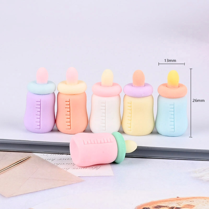 Żywica butelka mleka DIY materiał rzemieślniczy dla dzieci płaski powrót ozdoba do włosów księga gości dokonywanie dostaw Craft zdobienie wykonany ręcznie dekoracyjny