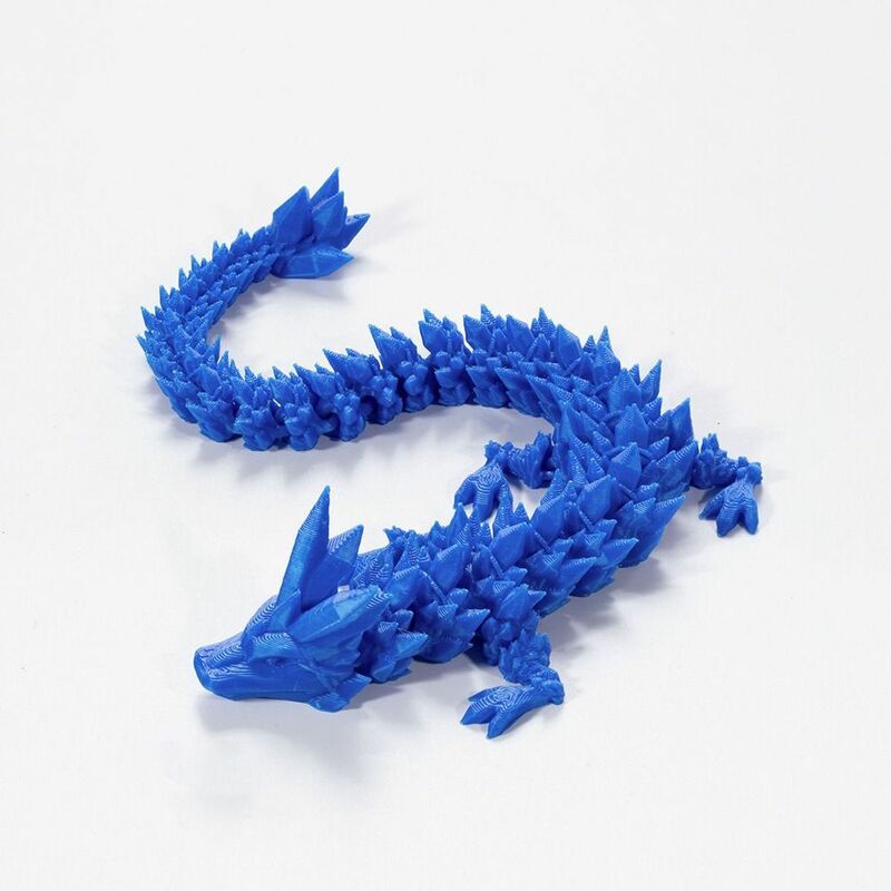 Mainan Fidget Naga Kristal cetak 3D, mainan Fidget Naga 3D dengan sendi dapat digerakkan untuk tangki ikan