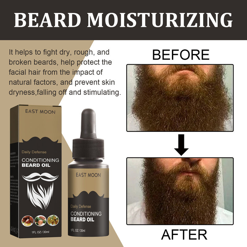 Olio da barba baffi idratanti balsamo olio brillare ammorbidire barba rafforza baffi olio essenziale di barba nutriente liscio