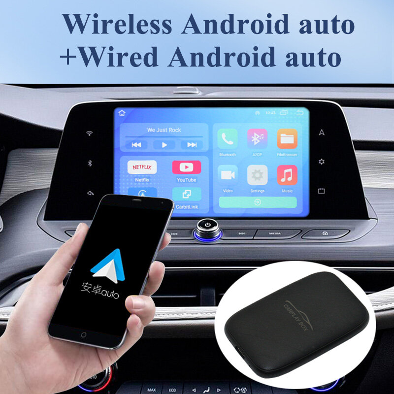 CarPlay Android Smart AI TV Box, Radio CarPlay filaire OEM, Portable, Sans fil, Auto, Promettant, Netflix