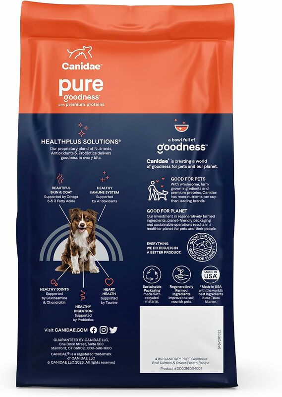 Canidae Pure Real Salmon & Sweet Potato ricetta Adult Dry Dog 22 LB