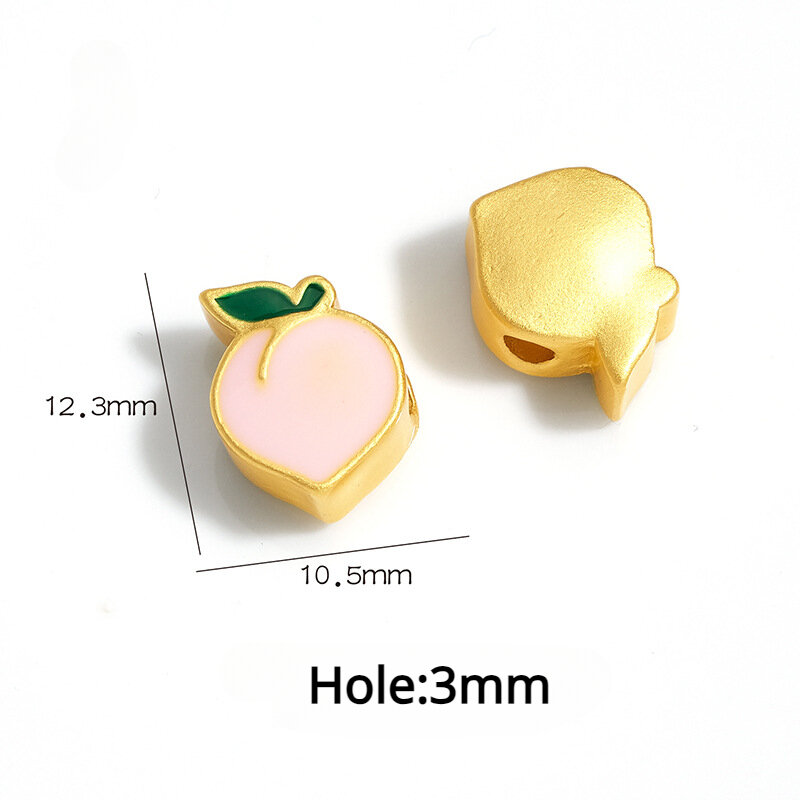 Harvey Executives-Perles d'Espacement Coulissantes Apple, pour Bijoux de 2.8/2.9/1/3/3mm, Rondes en Cuir, Accessoires de DIY, 10 Pièces