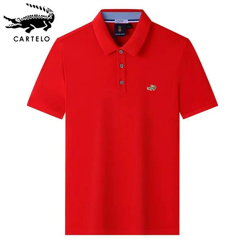 CARTELO 40% Baumwolle Embroiderey Heißer Verkauf männer Polo Shirt Frühling Sommer Neue Smart Casual Atmungs Revers Polo Shirt für mann