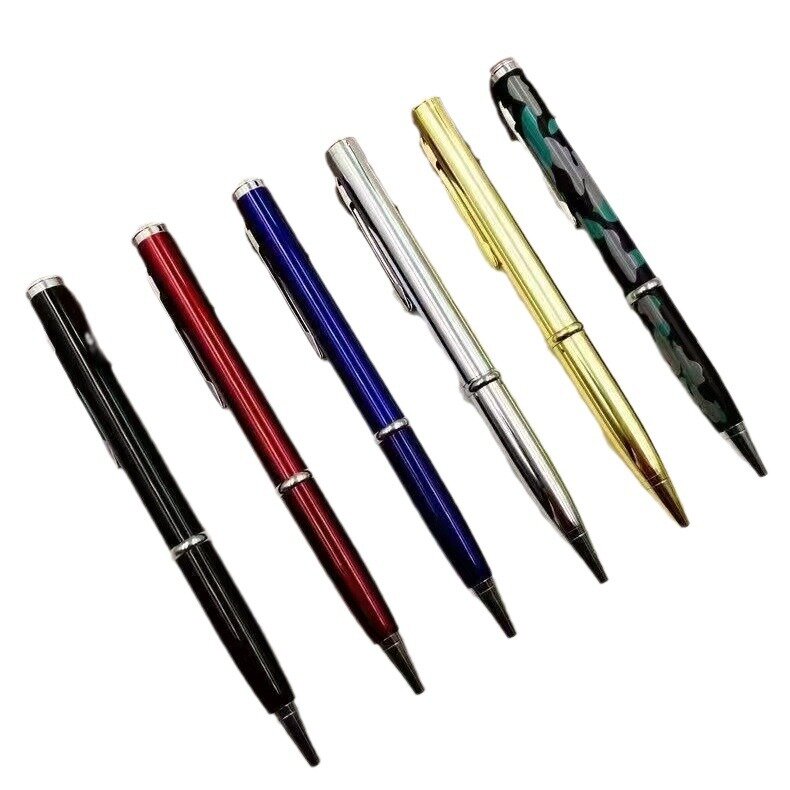 Penna per autodifesa penna a sfera in metallo smontare penna per corriere strumento portatile penna per perline inchiostro rotante nero