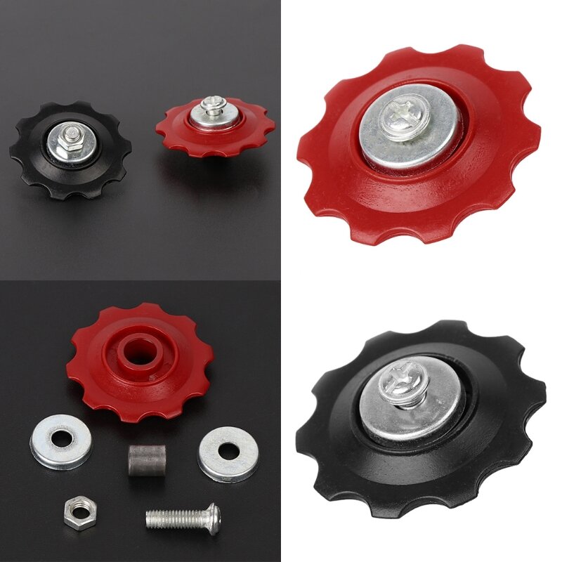Bicycles 10T Rear Derailleur Roller Wheel Bearing Pulley Guide Wheel Mountain Road Bike Guide Pulleys Easy to Dropship