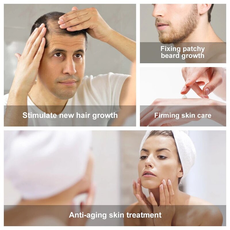 Dermarmatérielle professionnel pour la croissance des cheveux et de la barbe, outil de soin de la peau, micro illac 540