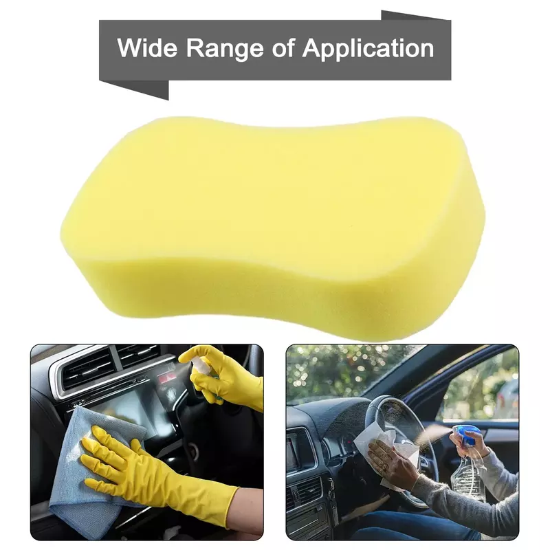 Car Cleaning Sponge Large Jumbo Sponge Car Auto Washing Sponge Pad Wax Polishing Car Cleaning Cloth Yellow Car Cleaner Tools