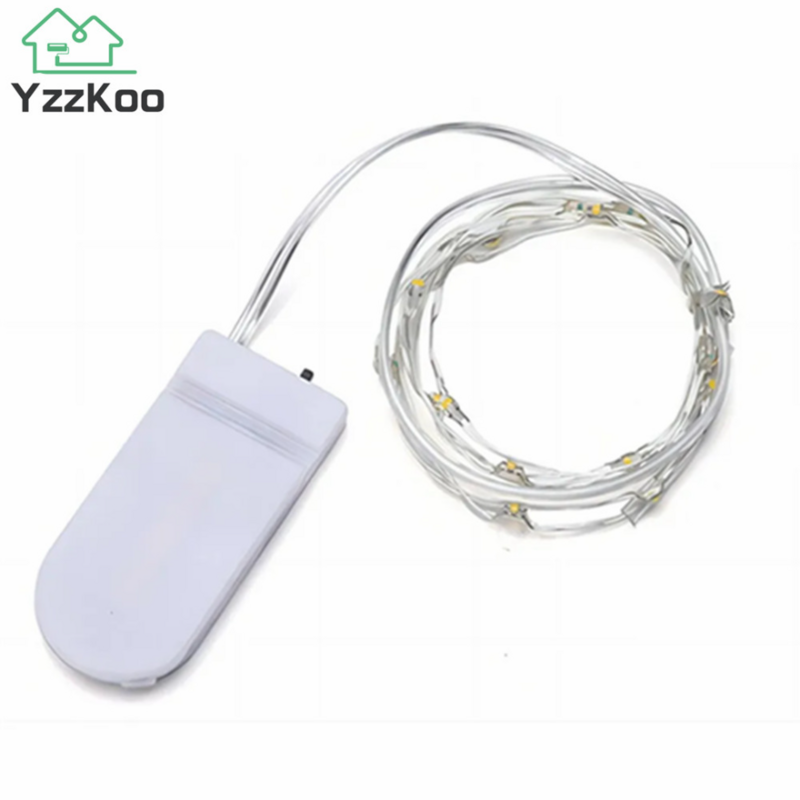 YzKoo LED 구리 와이어 요정 조명, 배터리 구동 LED 스트링 조명, 파티 웨딩 실내 크리스마스 장식 화환 조명
