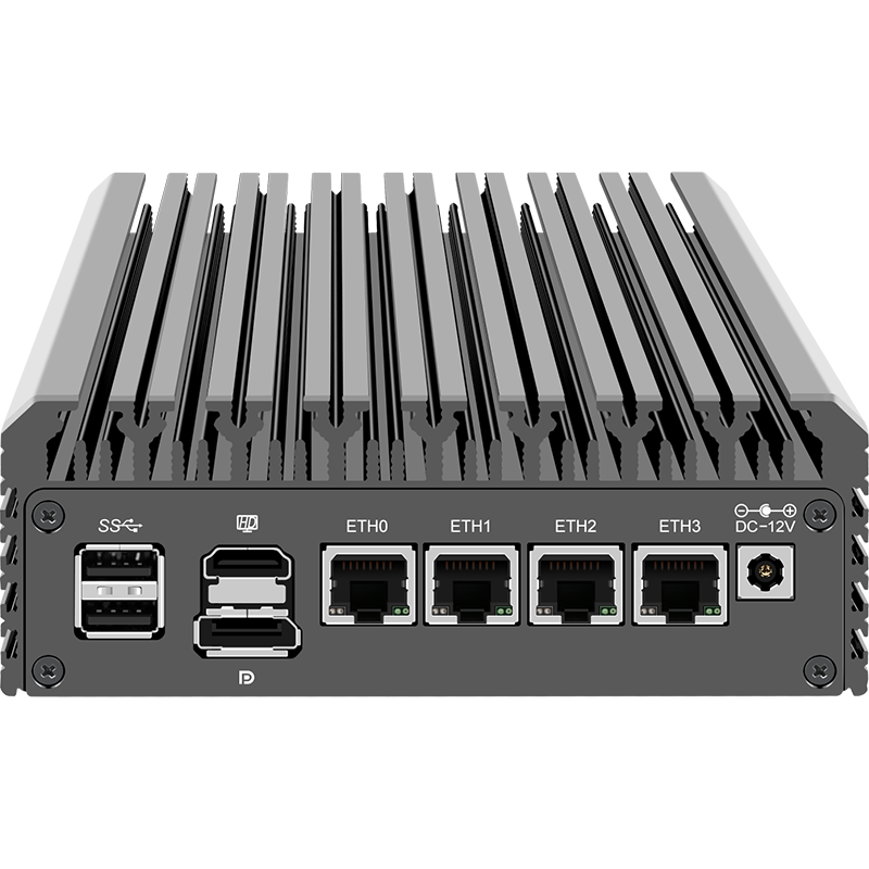 Nowy dwunastej generacji bezwentylatorowy Mini komputer 8 Core N100 N200 i3 N305 DDR5 4 xi226-v 2.5G Firewall bezfanowy miękki Router do komputera Proxmox