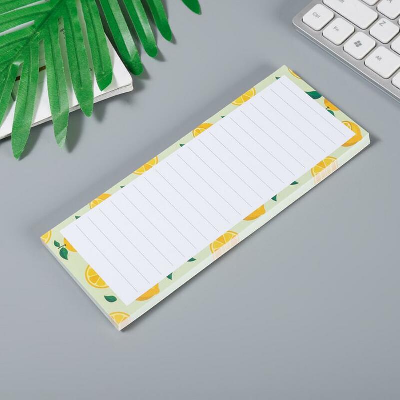 Notepad magnético para geladeira, papel resistente a tinta, Cute Fruit Notepad
