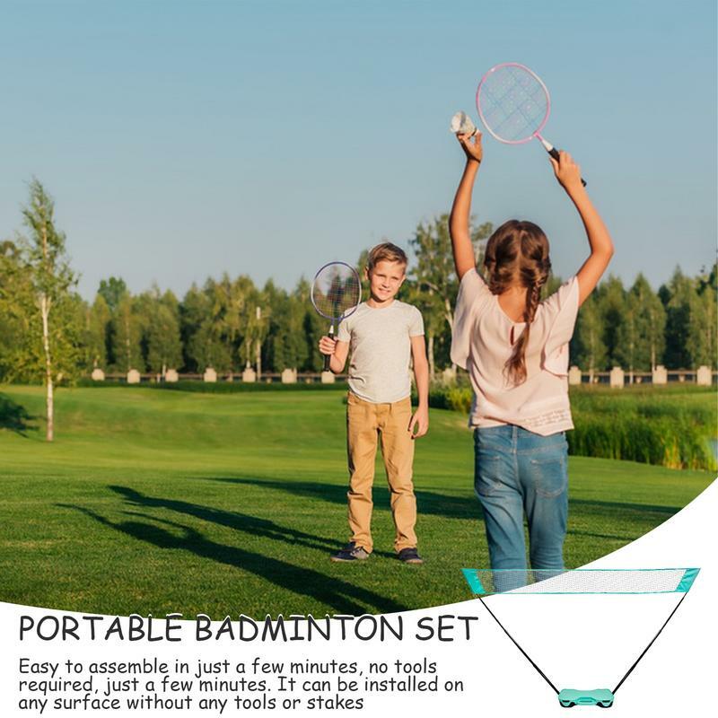 Folding Badminton Net Foldable Outdoor Backyard Volleyball Training Net With Storage Base Sports Gear Courts Net For Badminton