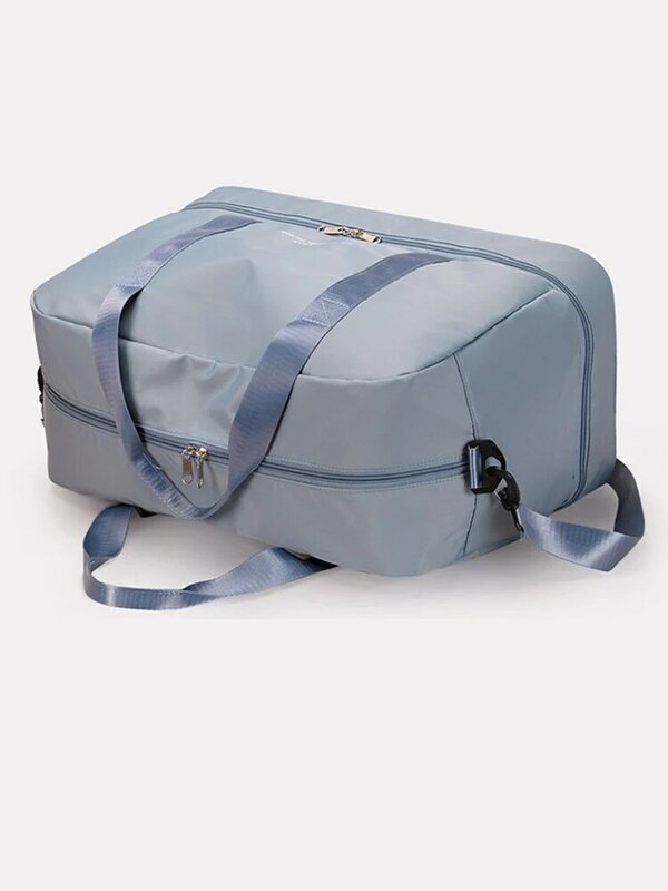 Bolsa de viaje de tela Oxford para hombres y mujeres, bolso de mano portátil de moda, gran capacidad, Color sólido