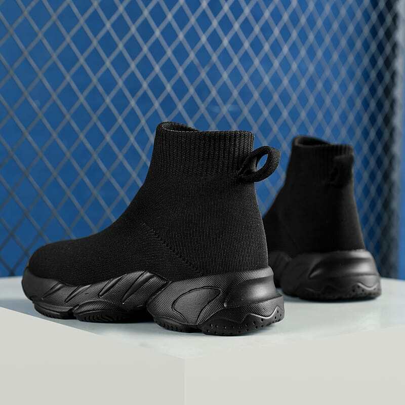 MWY Fashion Black Kids Boots Girls High Top Socks scarpe scarpe per bambini comodi stivaletti scarpe da bambina stivali per bambini