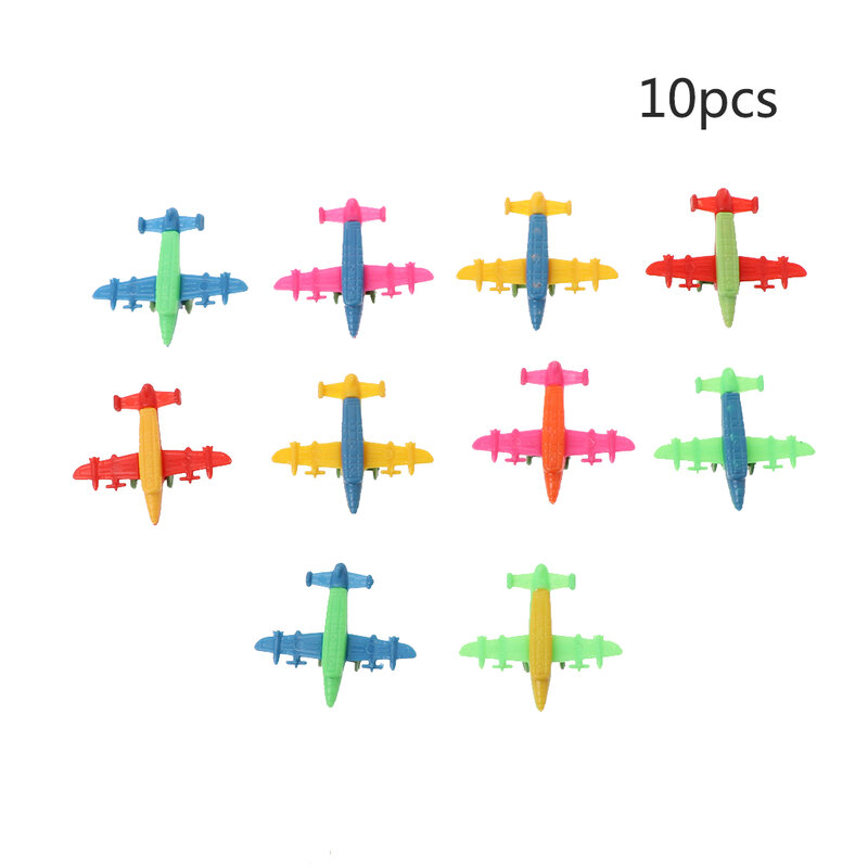 10 Pcs Mini Plastic Bomber-Plane Fighter Aircraft Model Toy Military Gifts Kids  Dropship