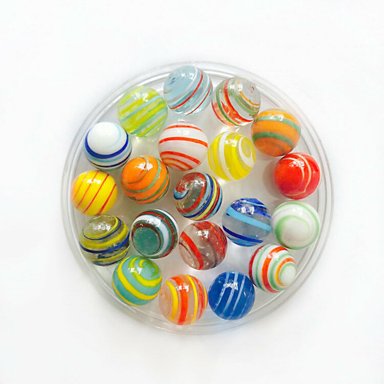 20 piezas Montessori-mármol de Vidrio colorido para niños, mármol de 16mm a granel para juegos de mármol, bricolaje y decoración del hogar