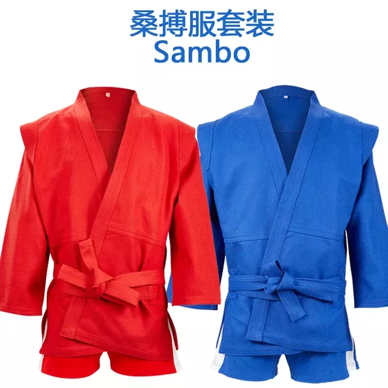 Pakaian Sambo Rusia anak-anak dewasa setelan gulat Sambo pakaian kompetisi latihan Sambo
