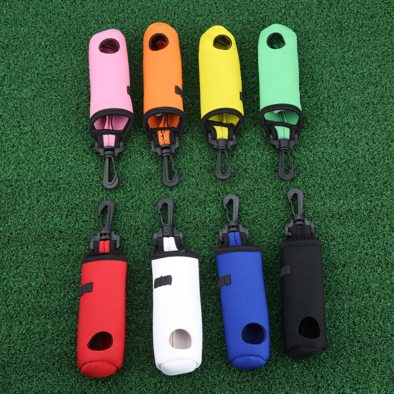 Mini sac de balle de golf compact portable en néoprène, support de tee de golf, étui de rangement, poudres de transport, petit sac de taille pour l'entraînement, la pratique, 1 pièce