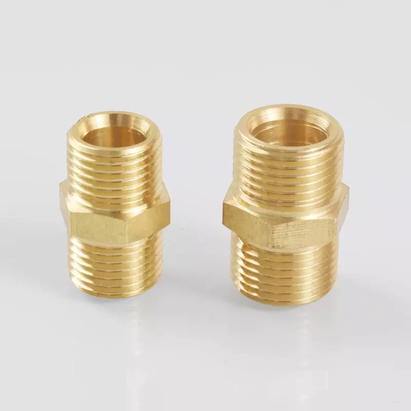 M8 M10 M12 M14 M16 M18 M20 Metric x 1/8" 1/4" 3/8" 1/2" 3/4" BSP Male Brass Hex Nipple Pipe Fitting Connector Coupler