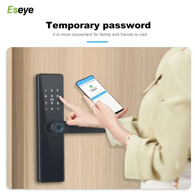 Eseye Smart Electronic Fingerprint Lock, Melhor Segurança Door Lock, Fingerprint Lock
