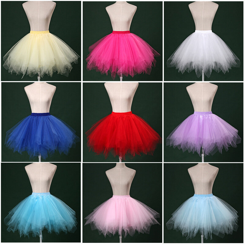 Candy Color Pettiskirt para Performance de Palco, Ballet Dance Dress, Saia Suporte