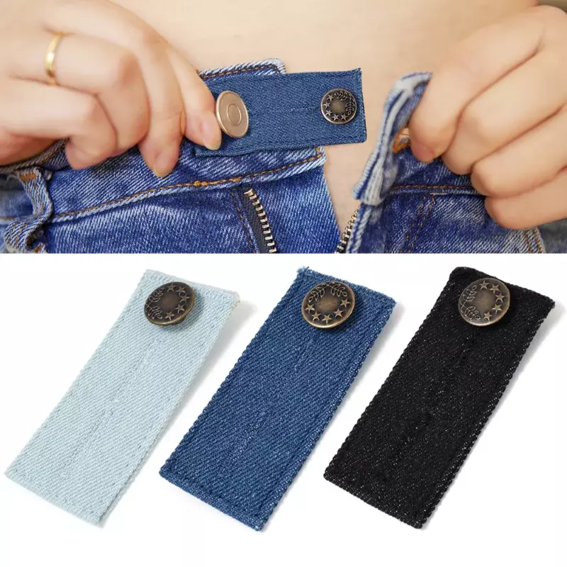 1/3pcs Multi Use Denim Extenders Elastic Extended Buttons Adjustable DIY Denim Clothes Fastener Jeans Waist Extension Snap