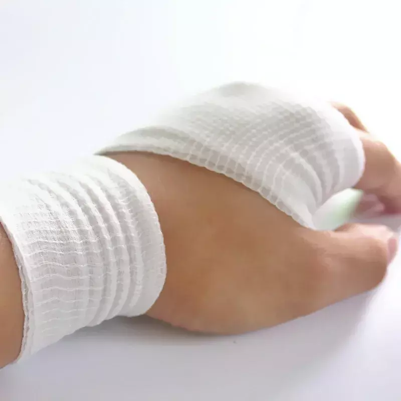 10 teile/los medizinische elastische Bandagen Erste Hilfe Notfall Baumwolle Wund verband Pflege Gaze Patches Streifen Klebe pflaster