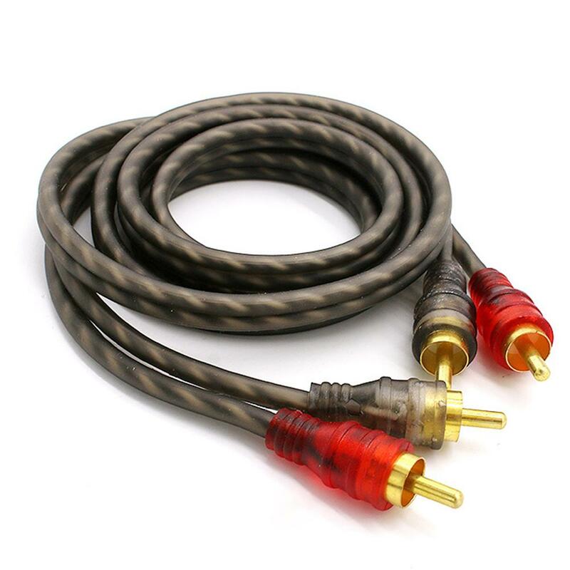 Автомобильный аудиосигнальный кабель 0,5-5 м, провод из чистой меди, RCA разъем, аудиошнур, усилитель мощности, ПВХ кабели, линия, автомобильные аудиосистемы, аксессуары