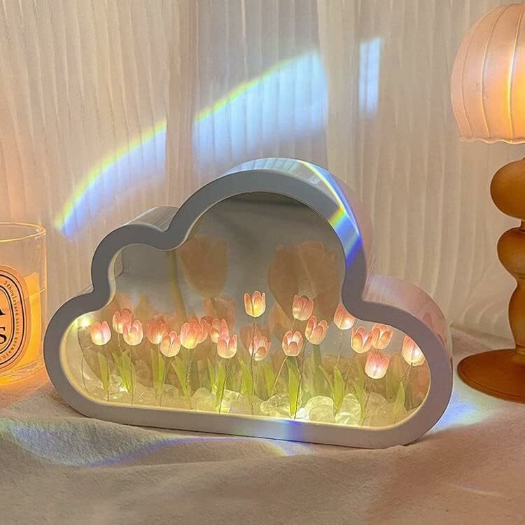 Diy Tulip Night Simulation Flower Bedroom Sleeping Gify Decoration Cloud Tulip Diy Toys For Gift